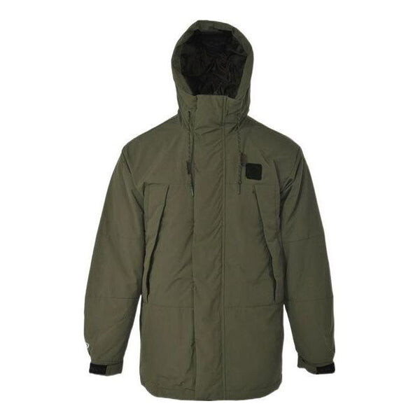 

Куртка premium windproof mid down jacket 'olive green' Converse, зеленый