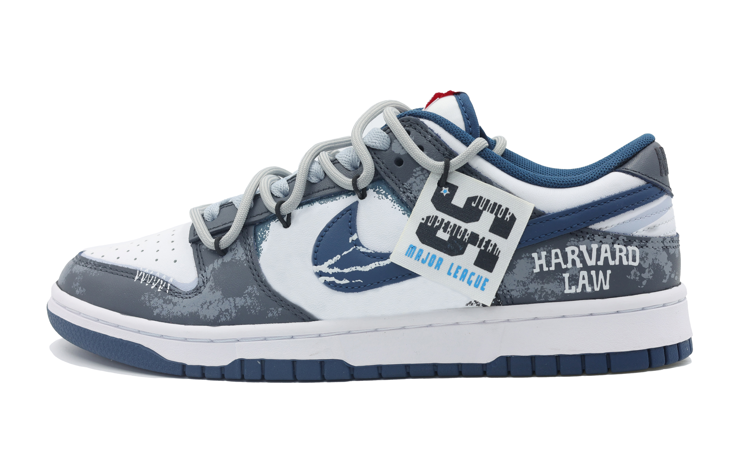 

Nike Кроссовки для скейтбординга Dunk Turbulent Wave Stabilizer с противоскользящим покрытием, износостойкие, мужские, серо-синие