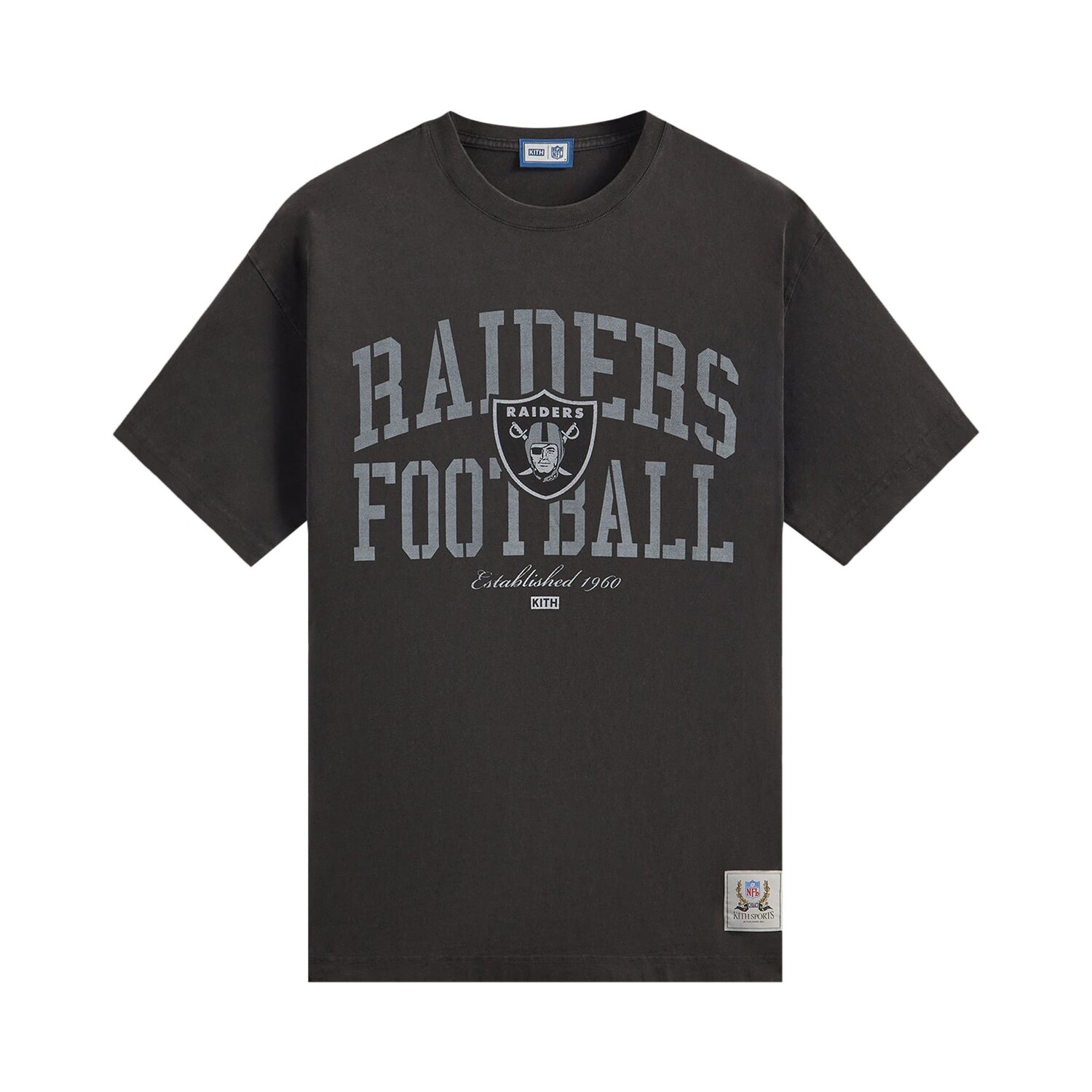 

Kith For The NFL: винтажная футболка Raiders, черная, Черный, Kith For The NFL: винтажная футболка Raiders, черная