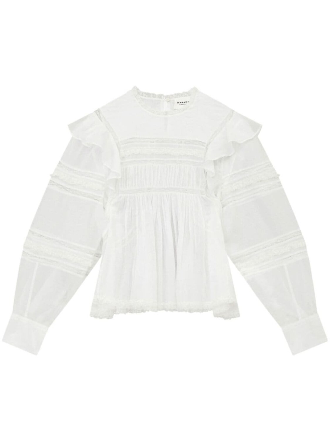 

MARANT ÉTOILE блузка Ganael с оборками, белый