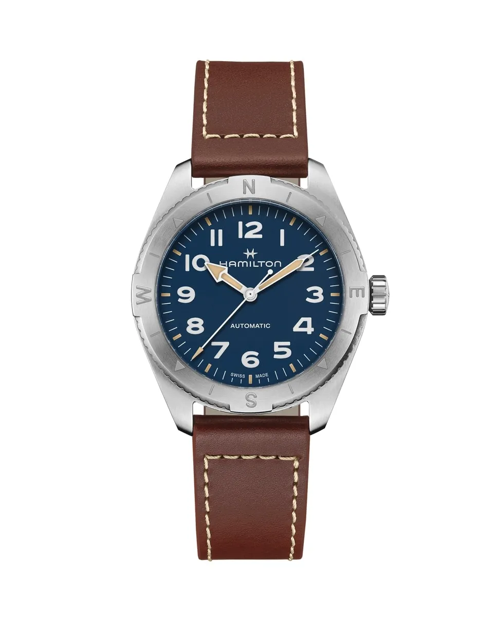 

Мужские автоматические часы Khaki Field Expedition 41 мм H70315540 с кожаным ремешком Hamilton, коричневый