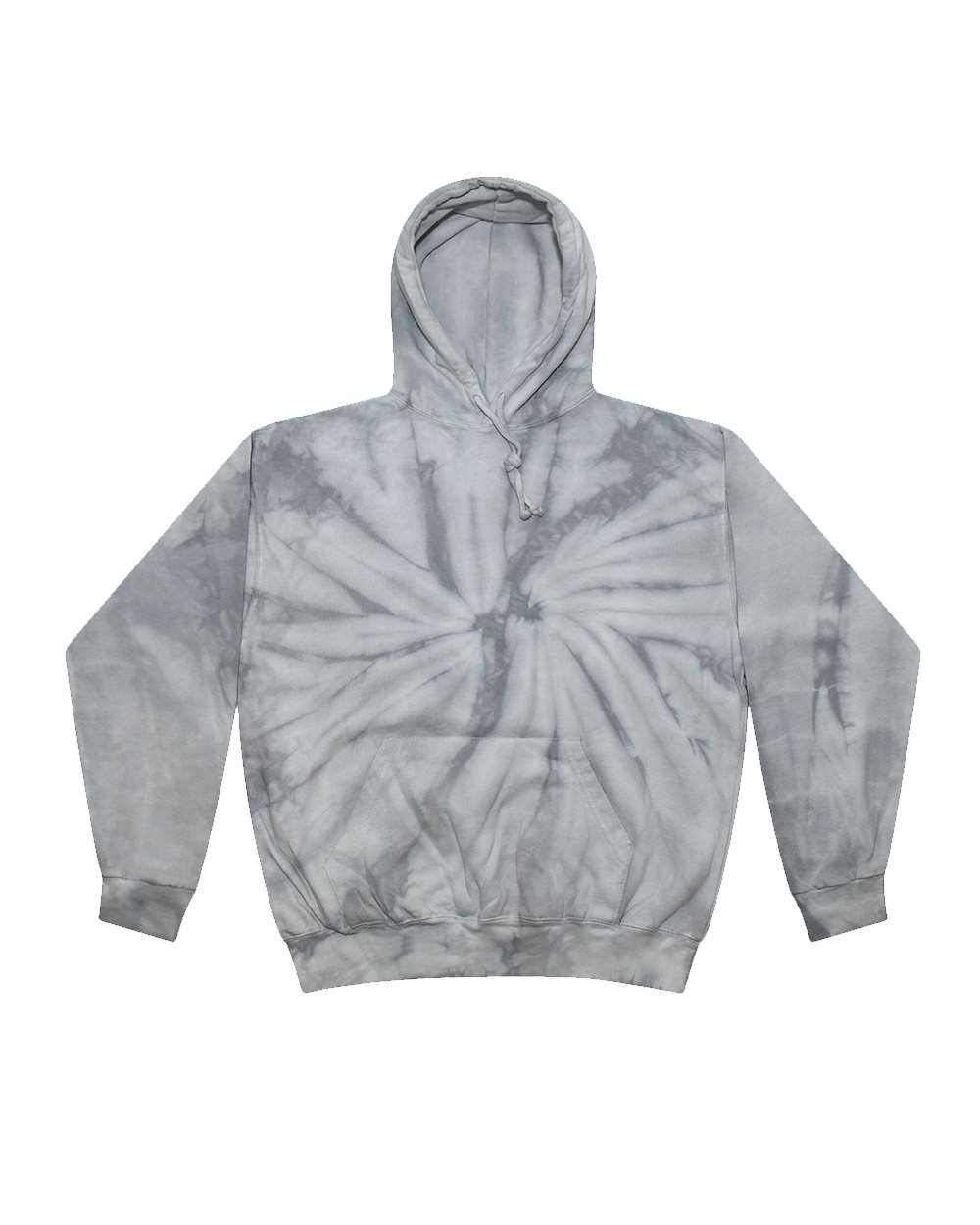 

Мужская толстовка с капюшоном в технике тай-дай Colortone, цвет spider silver