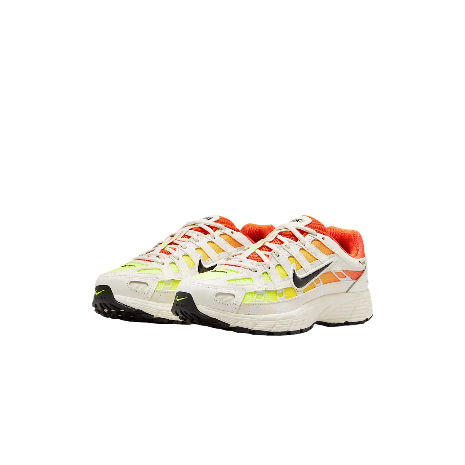 Детские кроссовки P 6000 Rebound Breathable Low top Running Shoes Nike, Sail White/Cosmic Gray/Fluorescent Ice/Black — фото 4