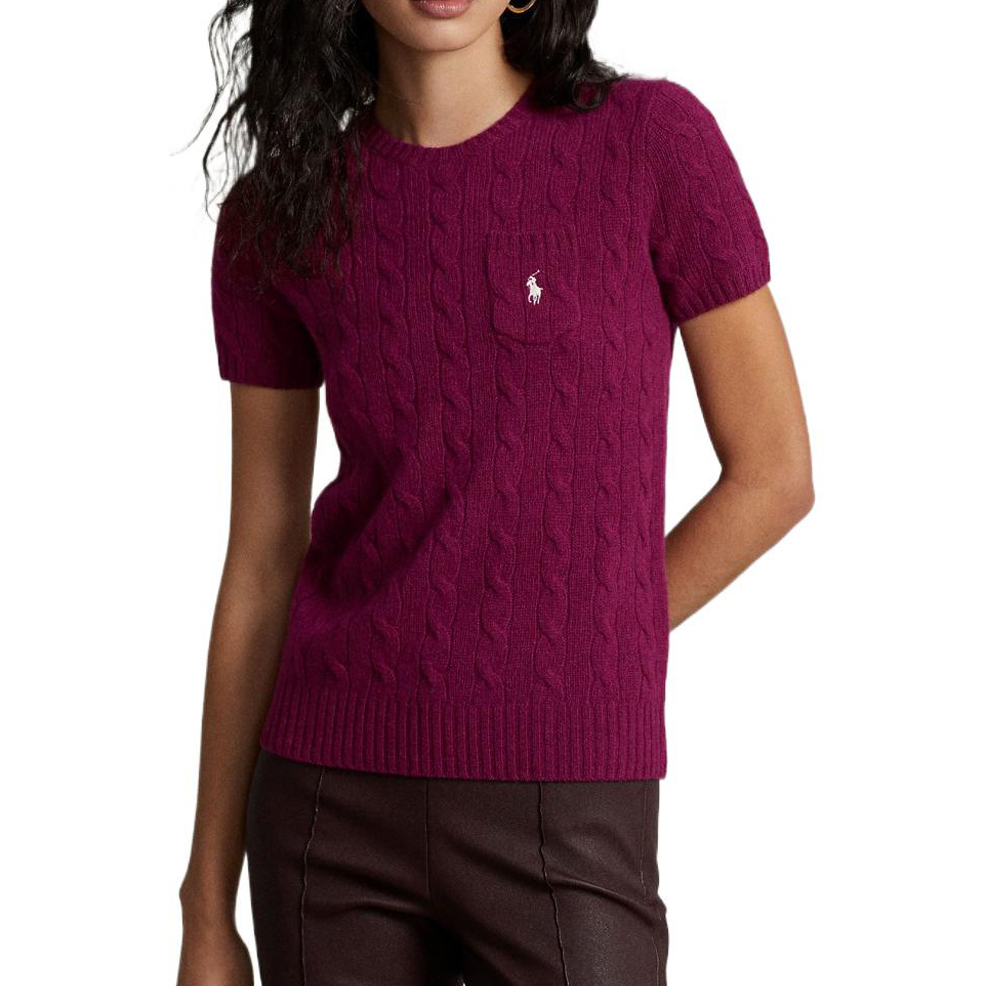 Polo Ralph Lauren FW22 Вязаный свитер женский красный — фото 4