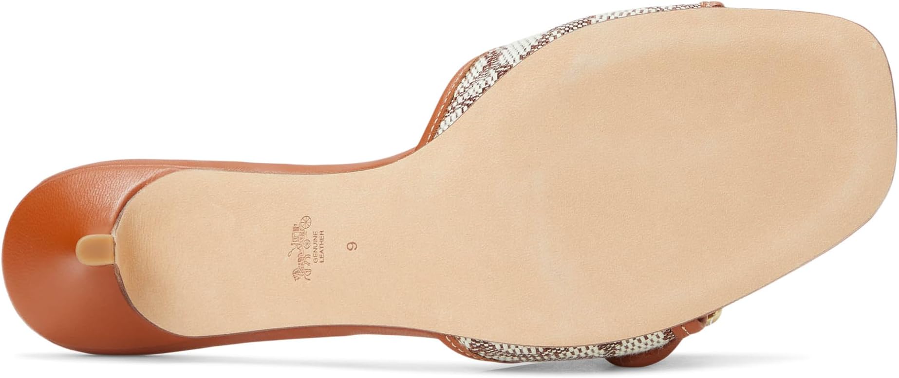 Туфли COACH Margot Sandals In Signature Textile Jacquard, цвет Cocoa/Burnished Amber — фото 3
