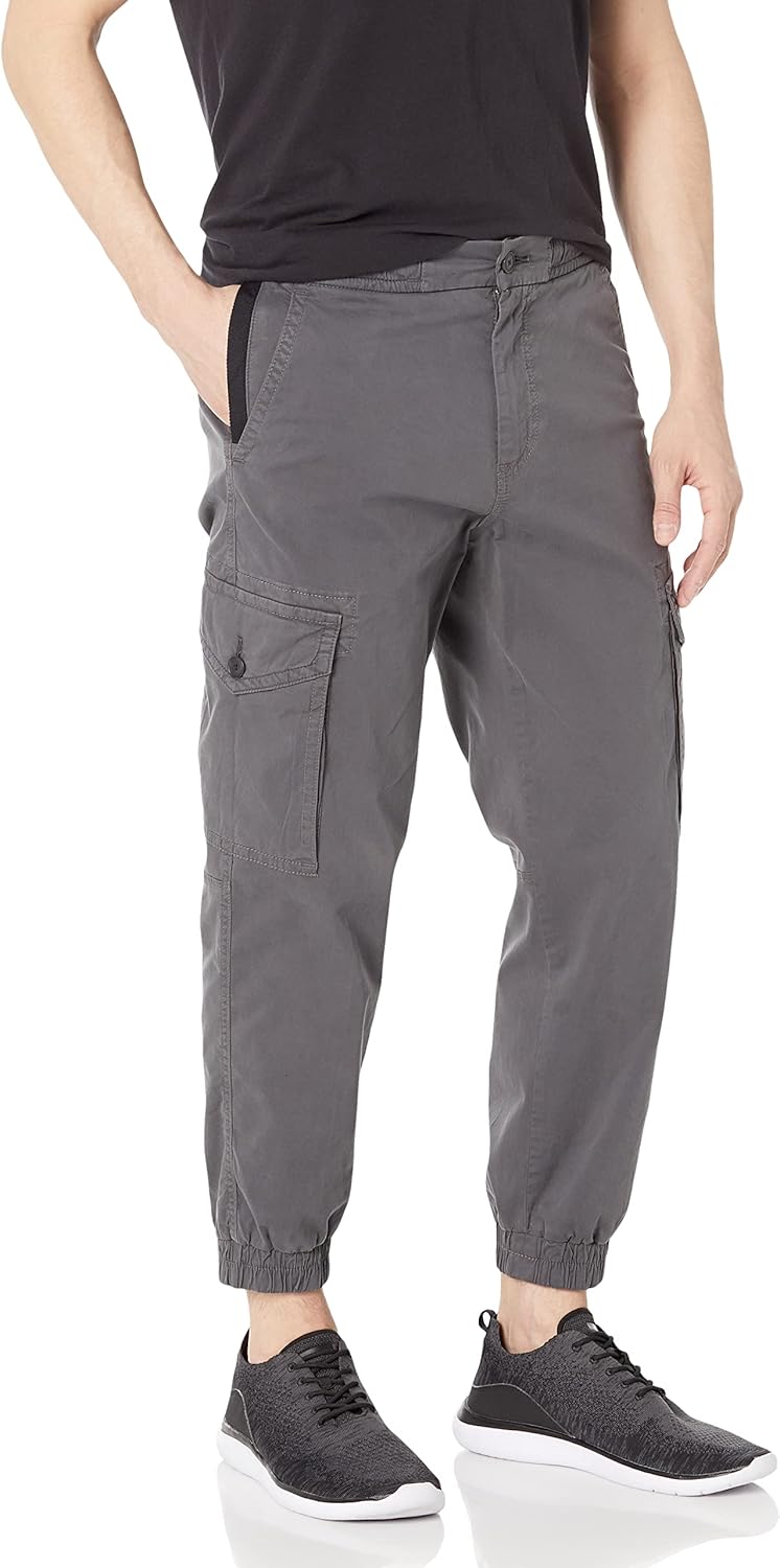

BOSS Мужские карго штаны из смесового хлопка Hugo Boss, Asphalt Grey