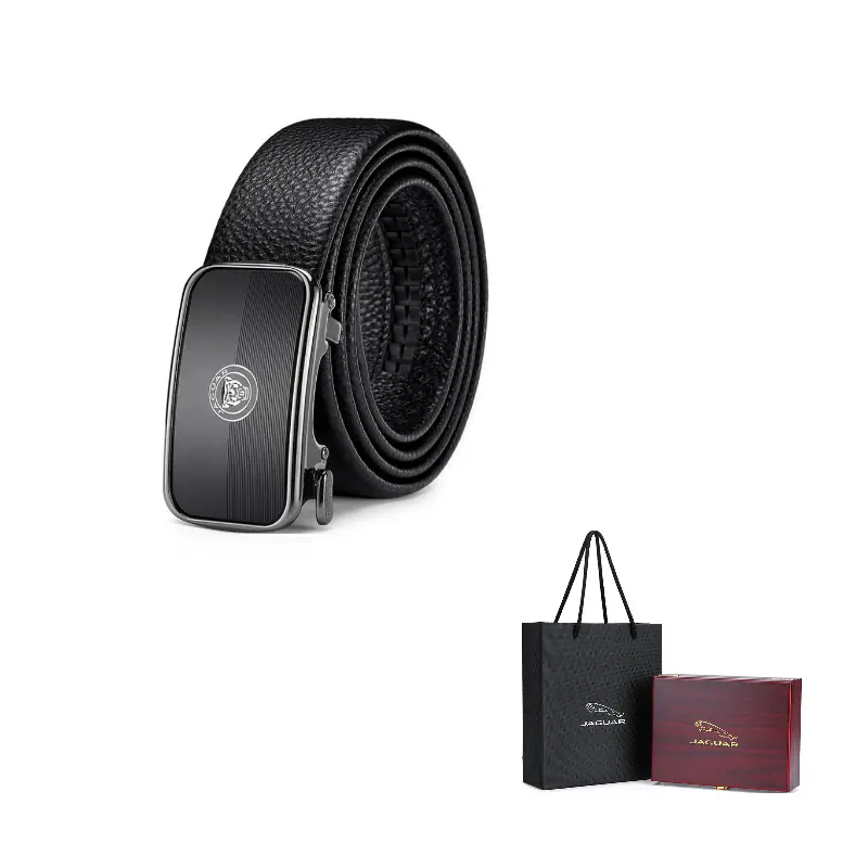

JAGUAR Кожаный ремень мужской черный, Black