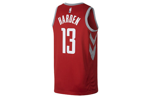 Спортивная футболка nba houston rockets james harden city edition swingman jersey 13 red Nike, красный — фото 2