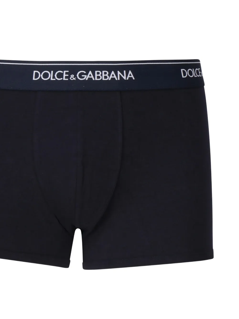 Боксеры с логотипом на поясе (набор из двух штук) Dolce & Gabbana, синий — фото 3