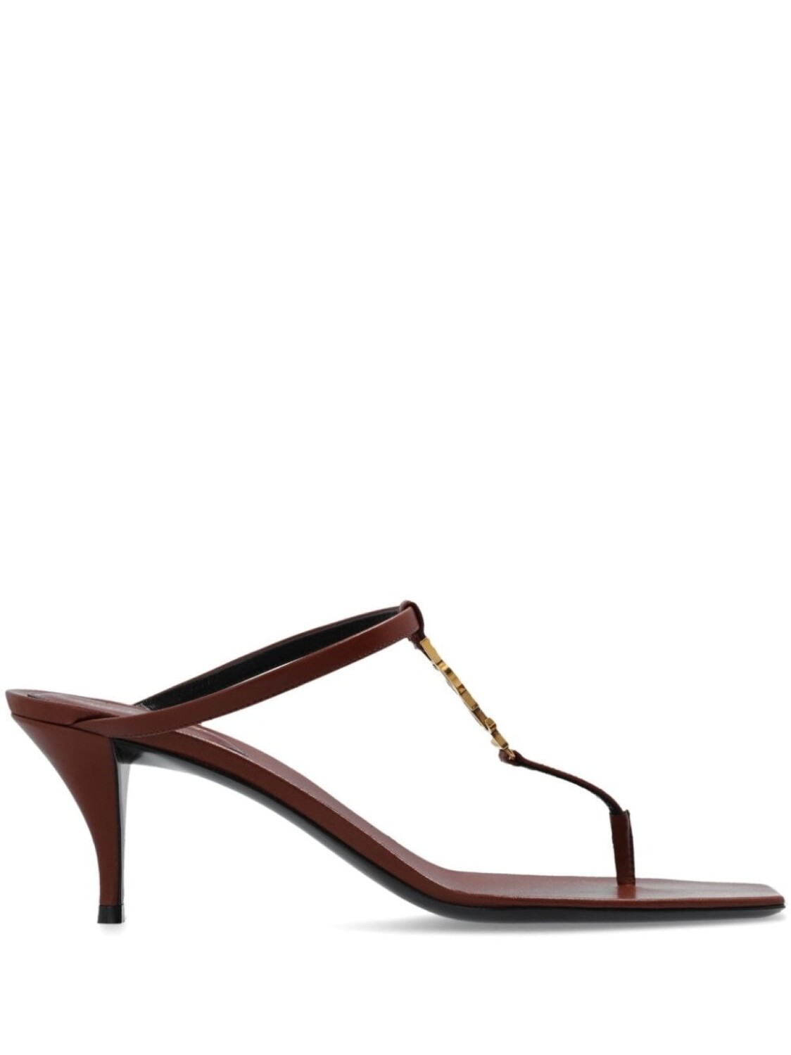 

Saint Laurent сандалии Cassandra, коричневый