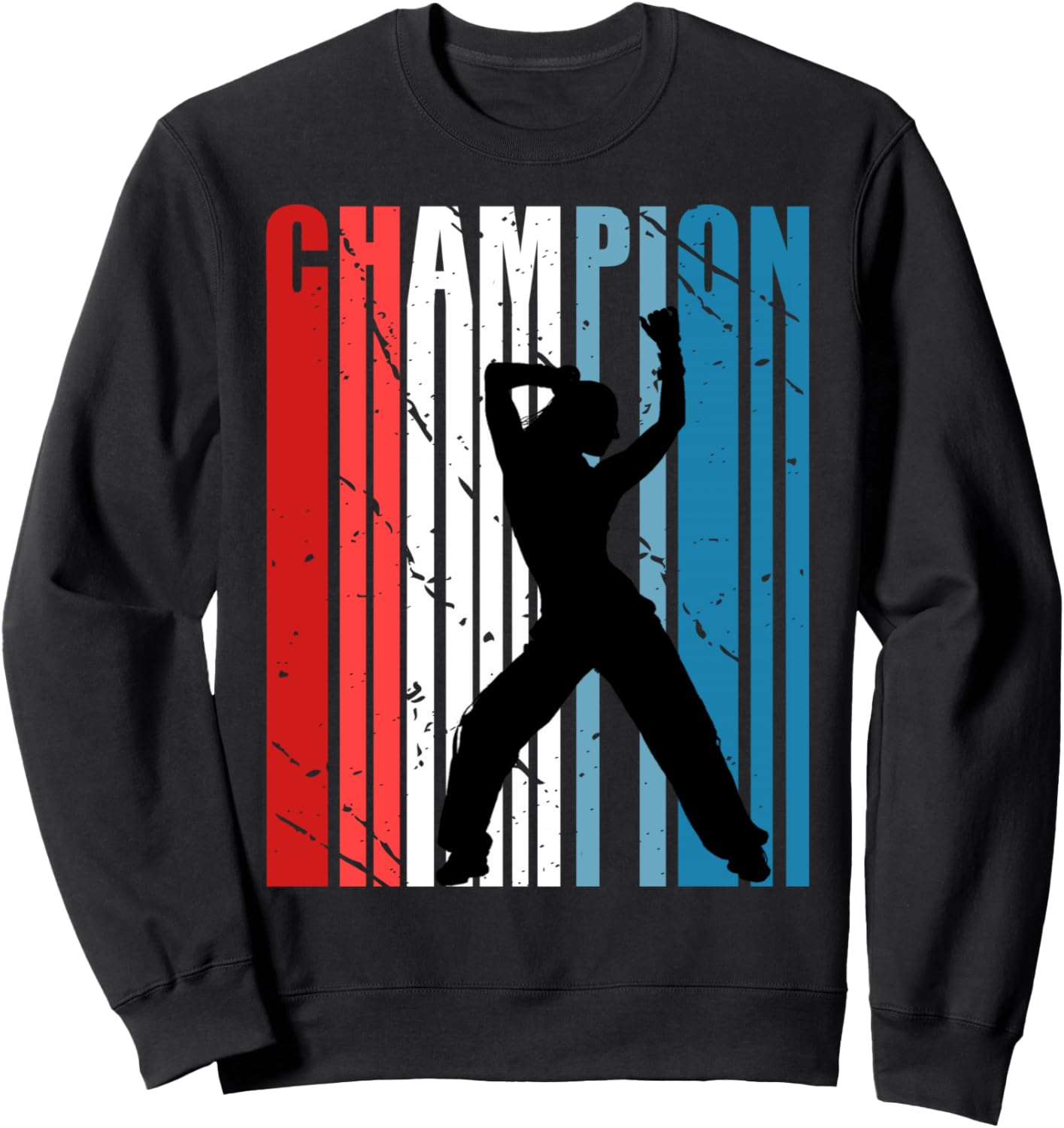 

Ретро-толстовка с силуэтом чемпиона по танцам на день рождения, красно-бело-синяя, черная Lush Dance