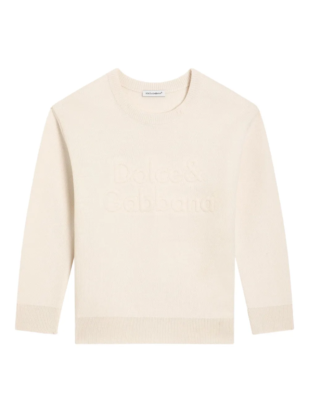 

Свитер с тисненым логотипом Dolce & Gabbana Kids, нейтральный