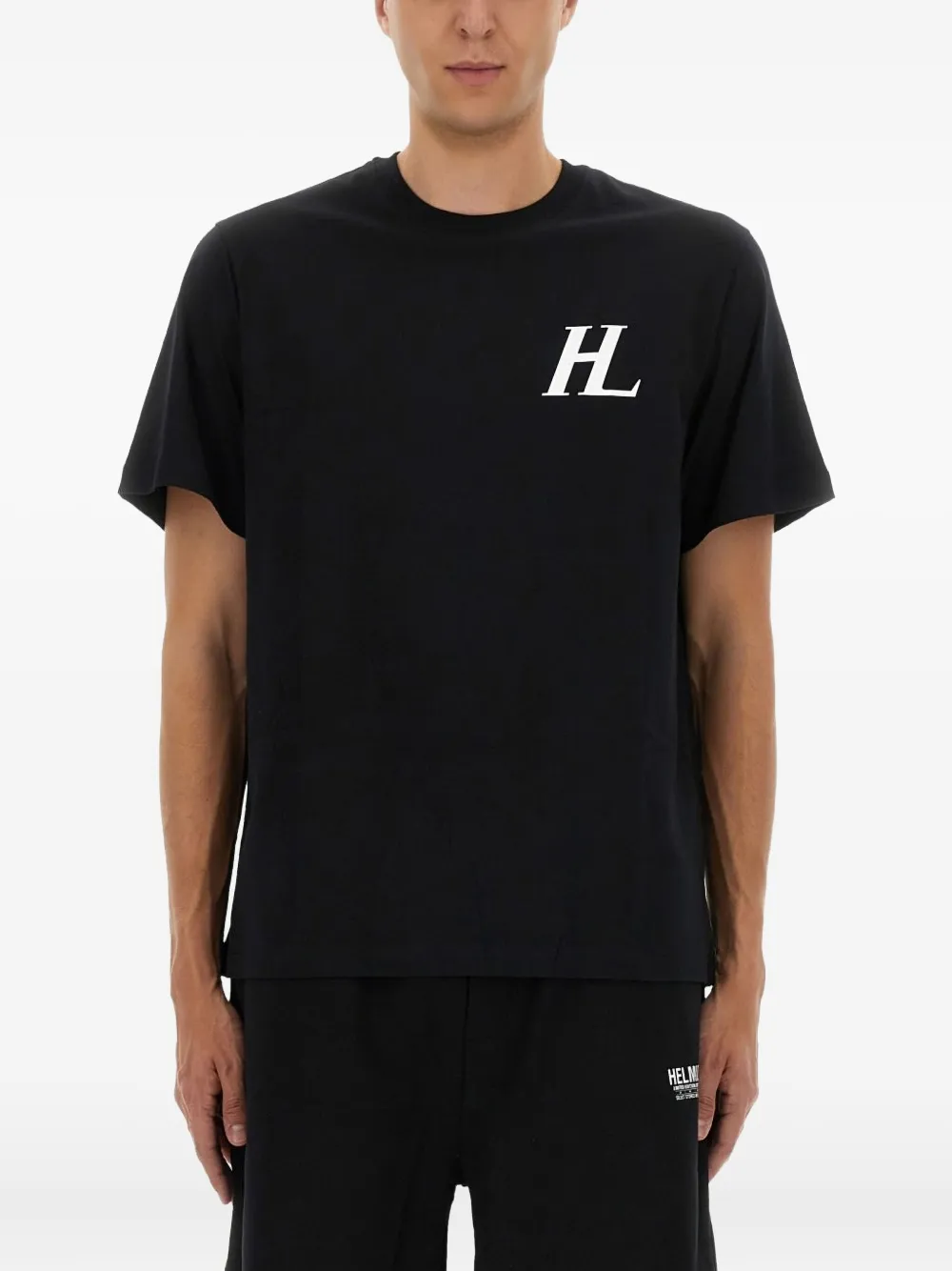 

Хлопковая футболка с логотипом Helmut Lang, черный