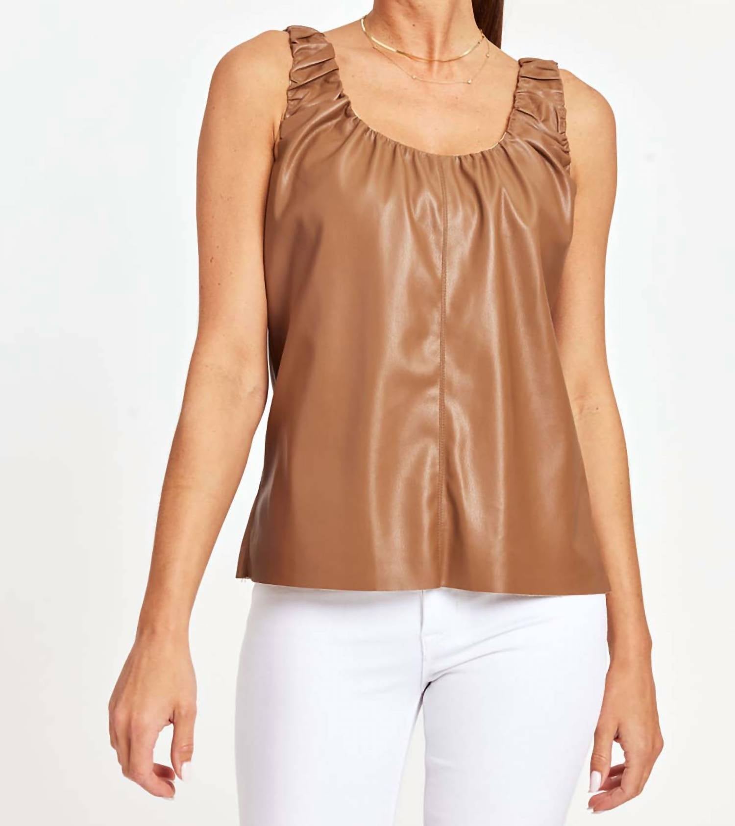

Кожаная майка Living In Camel DOLCE CABO