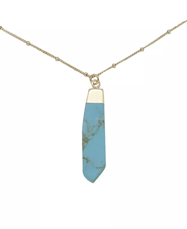 

Ожерелье с подвеской из камня Charged, turquoise