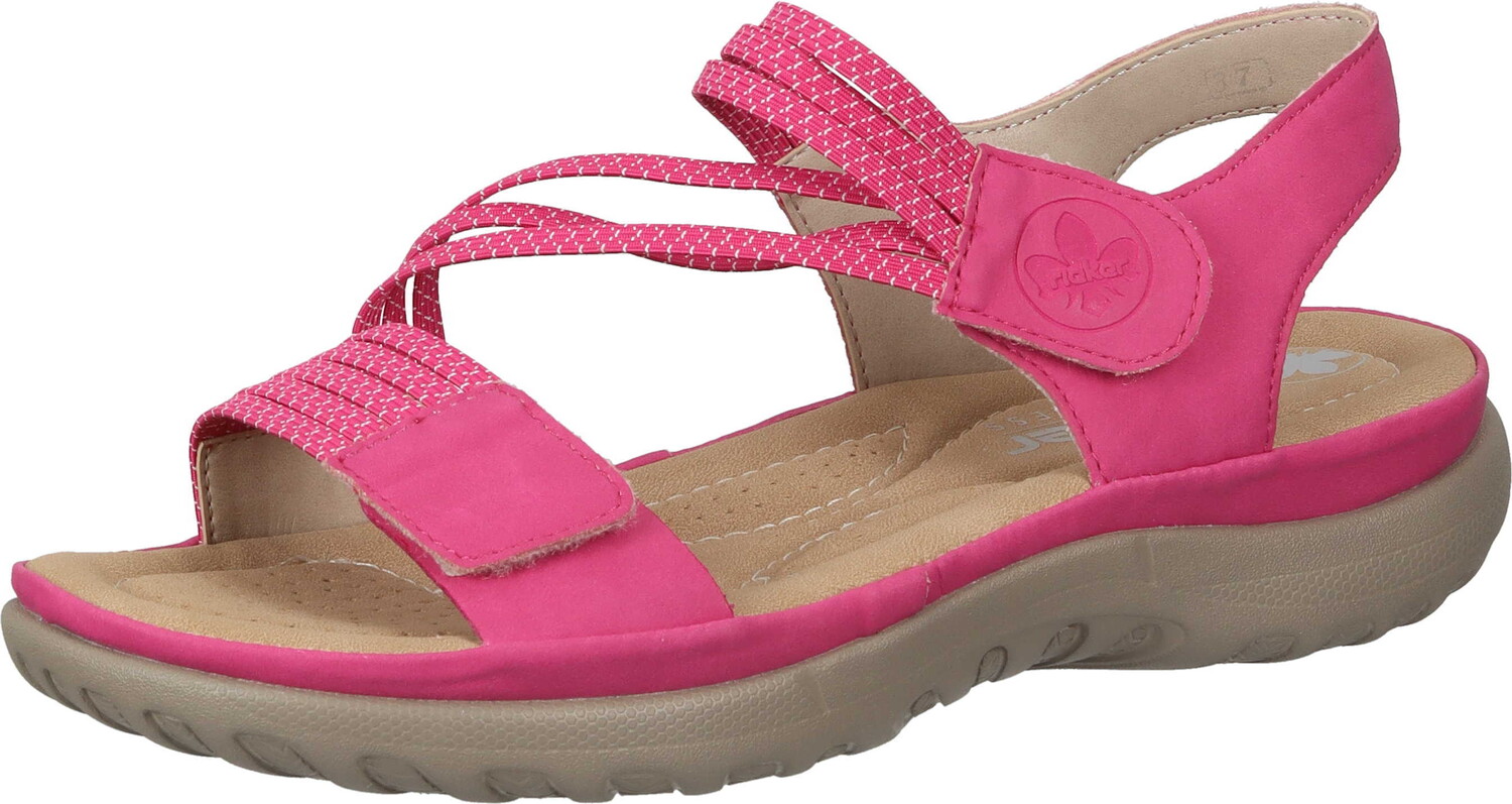Сандалии rieker Komfort, цвет fuchsia/fuchsia-white
