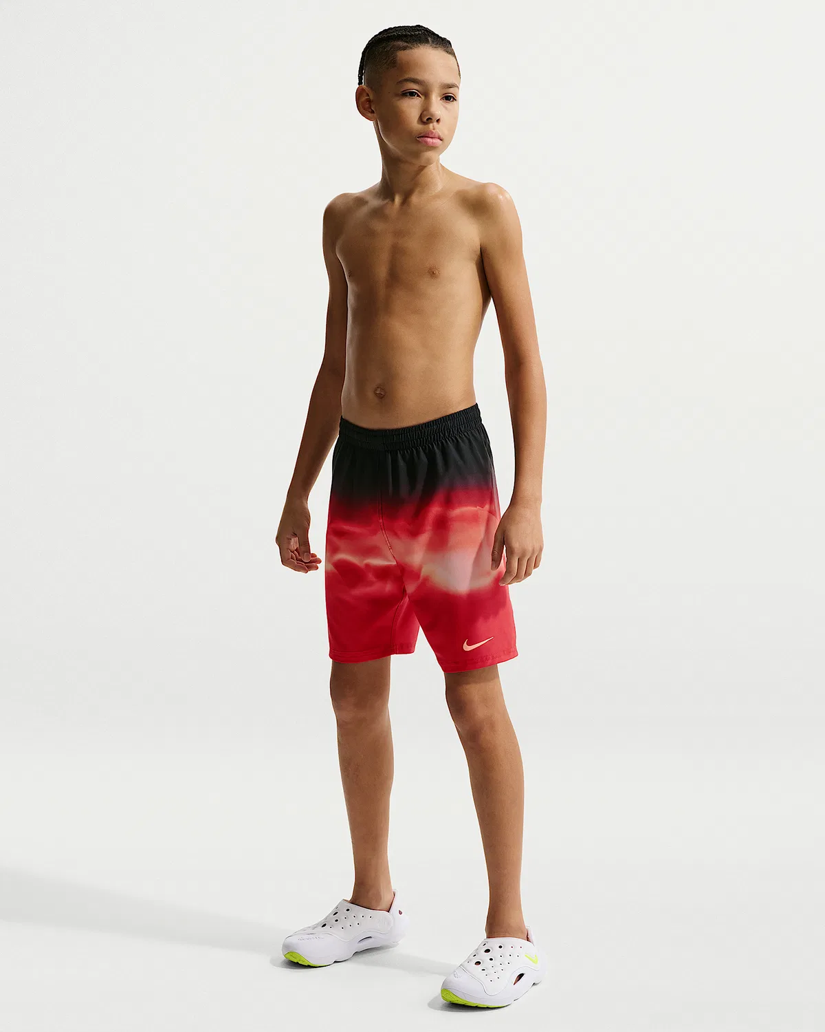 Детские (мальчиковые) плавки Nike Swim Breaker 7" с боксерской подкладкой, University Red