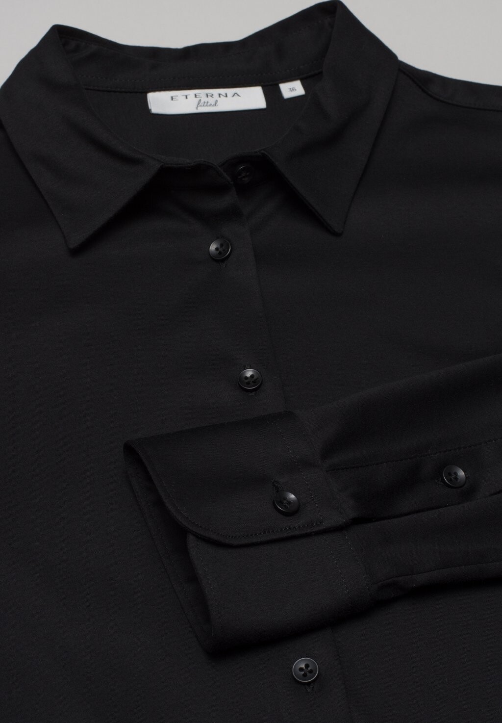 

FITTED Jersey Shirt Eterna, Блузка-рубашка черный