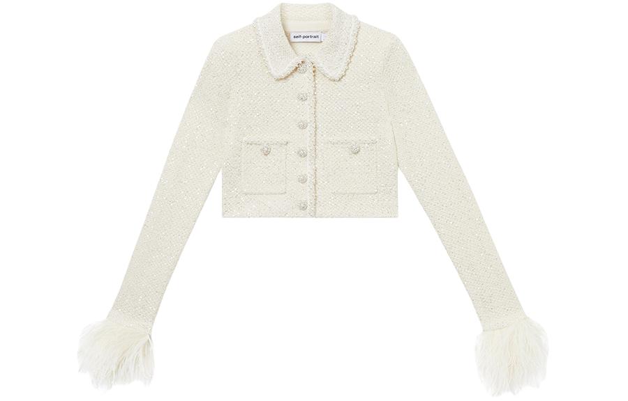 

Self-portrait Женская куртка для автопортрета цвета слоновой кости, Ivory White