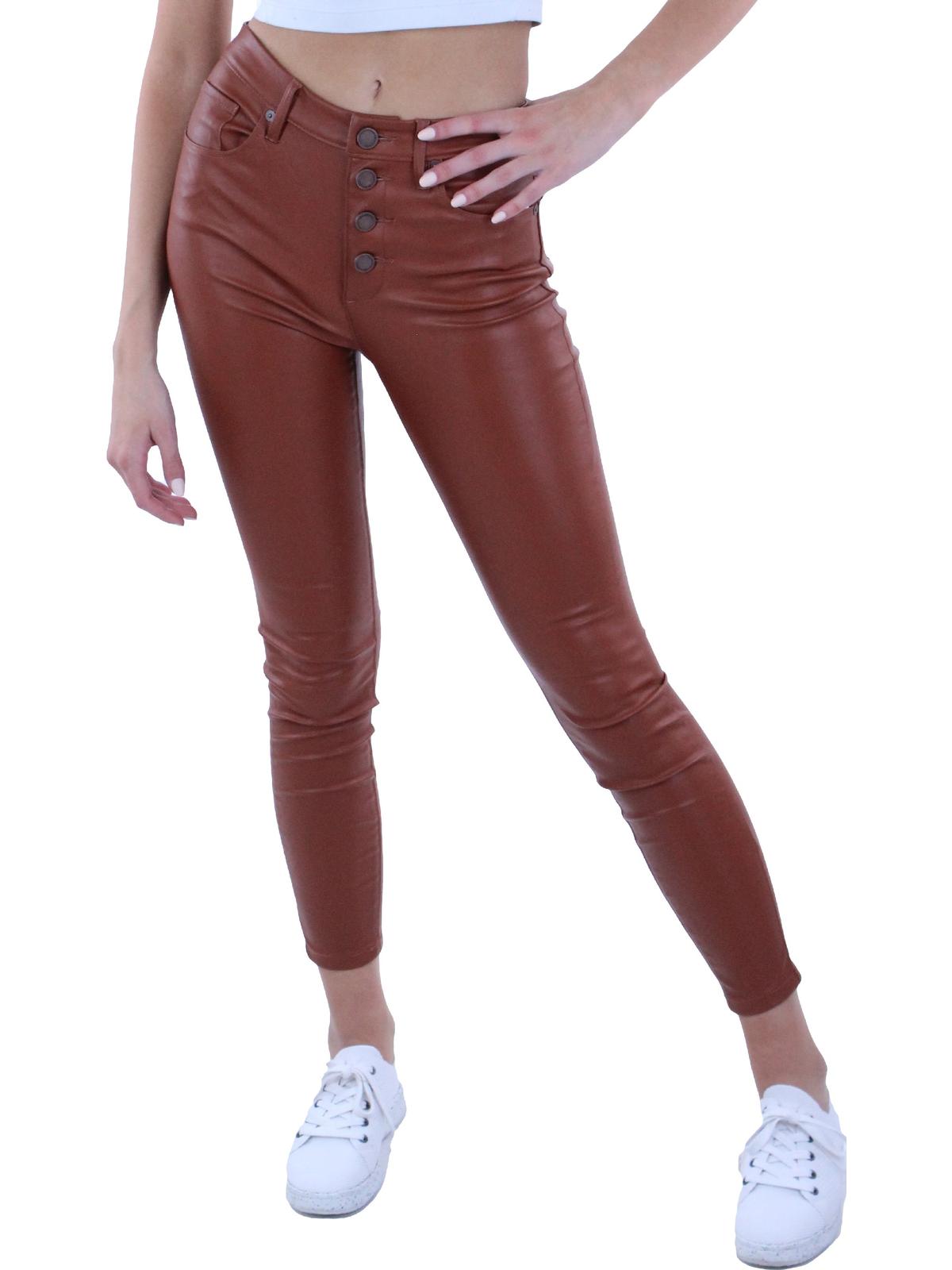 

Женские прямые узкие брюки из искусственной кожи BLANKNYC, цвет cognac
