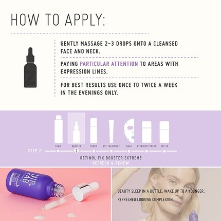 Бустер Nip+Fab — Nip + Fab Retinol Fix Booster Extreme , % антивозрастная с ретинолом и алоэ вера, 30 мл — фото 2