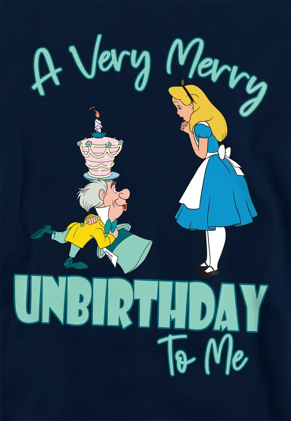 Детская худи с принтом Disney Alice in Wonderland, темно-синий, темно-синий — фото 2