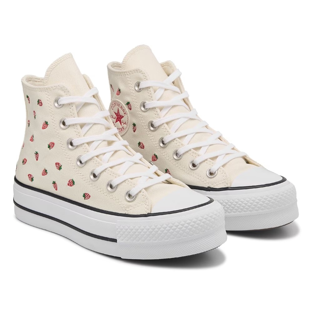 Кеды на платформе Chuck Taylor All Star Hi Lift от Converse, egret/strawberries