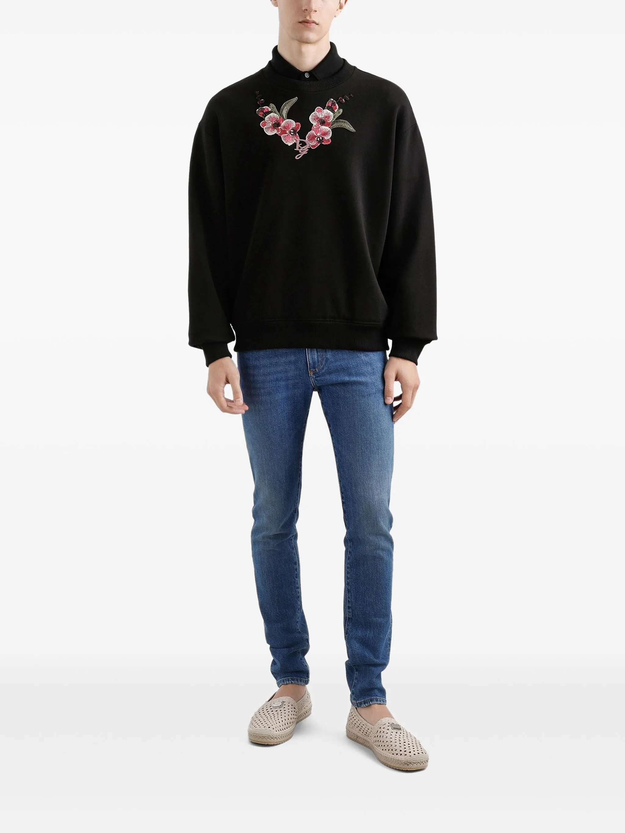 Толстовка Orchid с вышивкой Dolce & Gabbana, черный — фото 2
