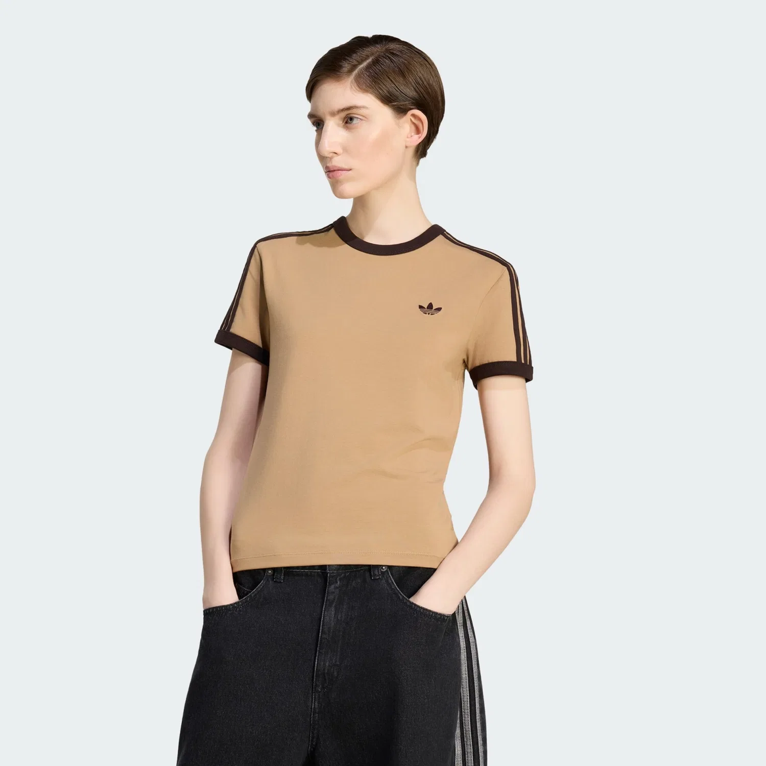Футболка Adidas Originals Cali, коричневый — фото 3