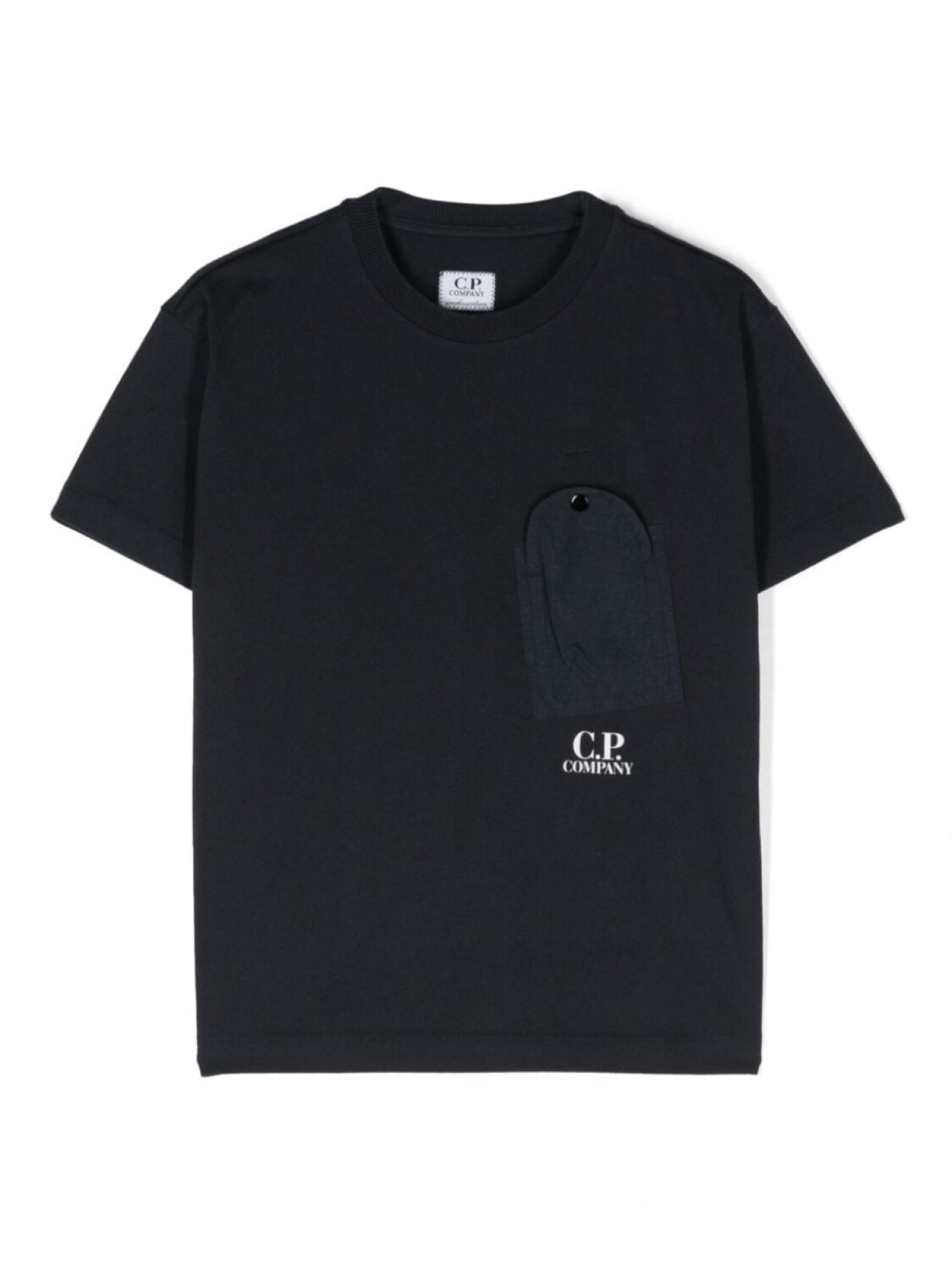 

Хлопковая футболка с логотипом CP Company Kids, синий