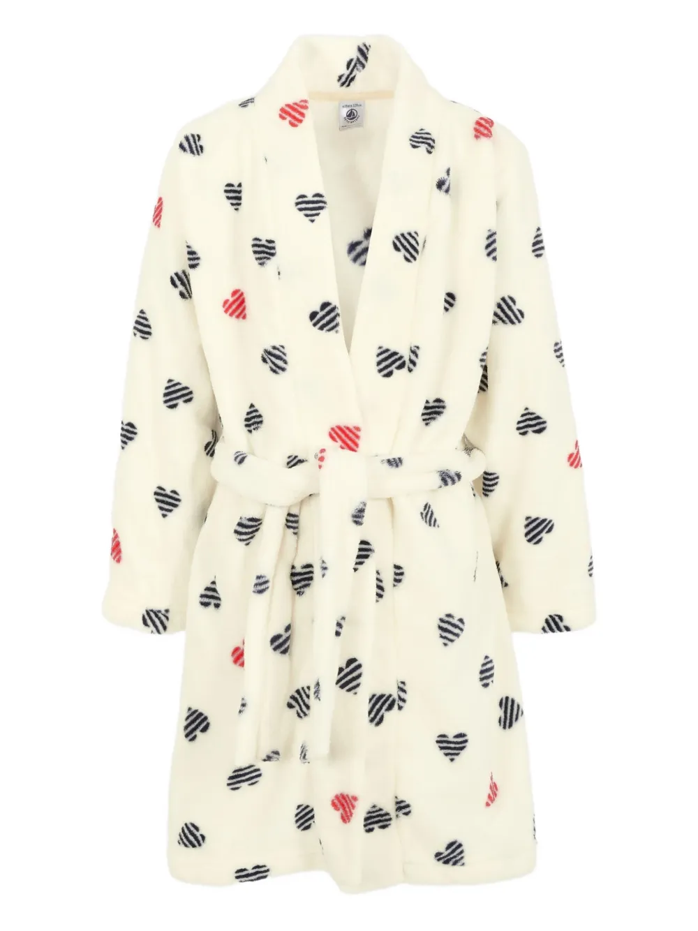 

Халат с сердечным узором Petit Bateau, нейтральный