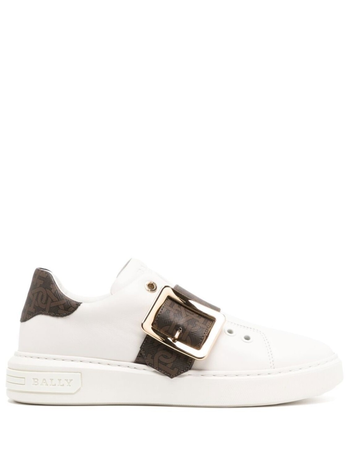 

Bally кроссовки с пряжкой и монограммой, белый