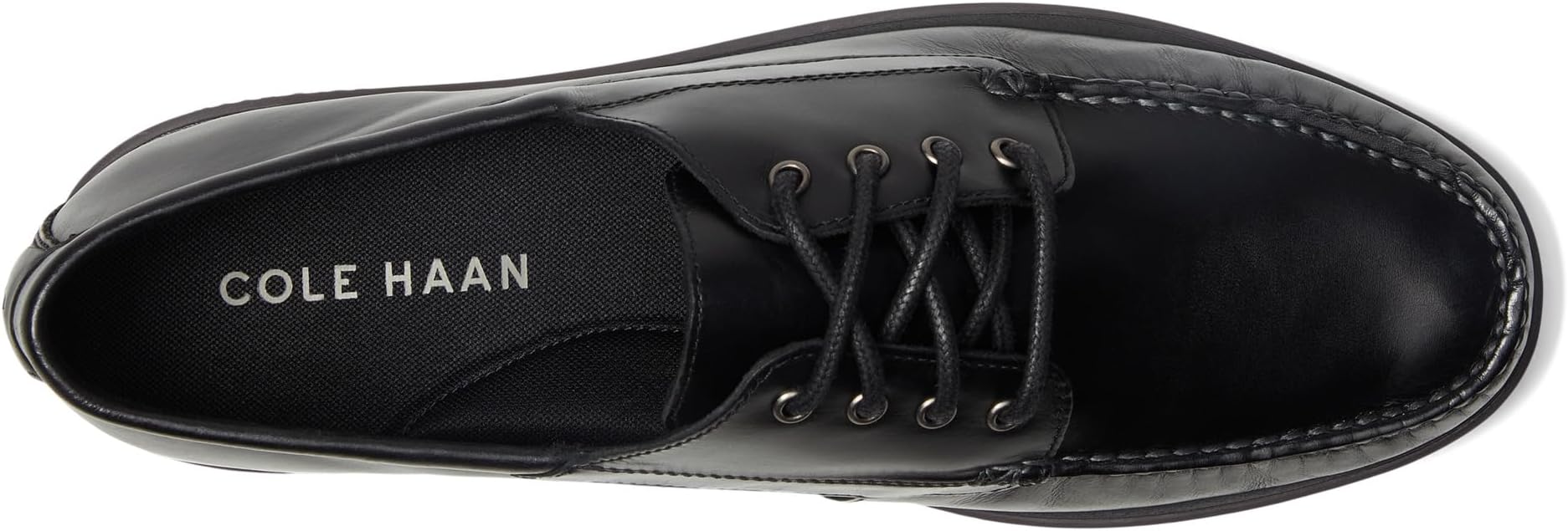Лоферы Cole Haan Grand 4-Eye Loafers, цвет Black Nubuck/Pavement — фото 2