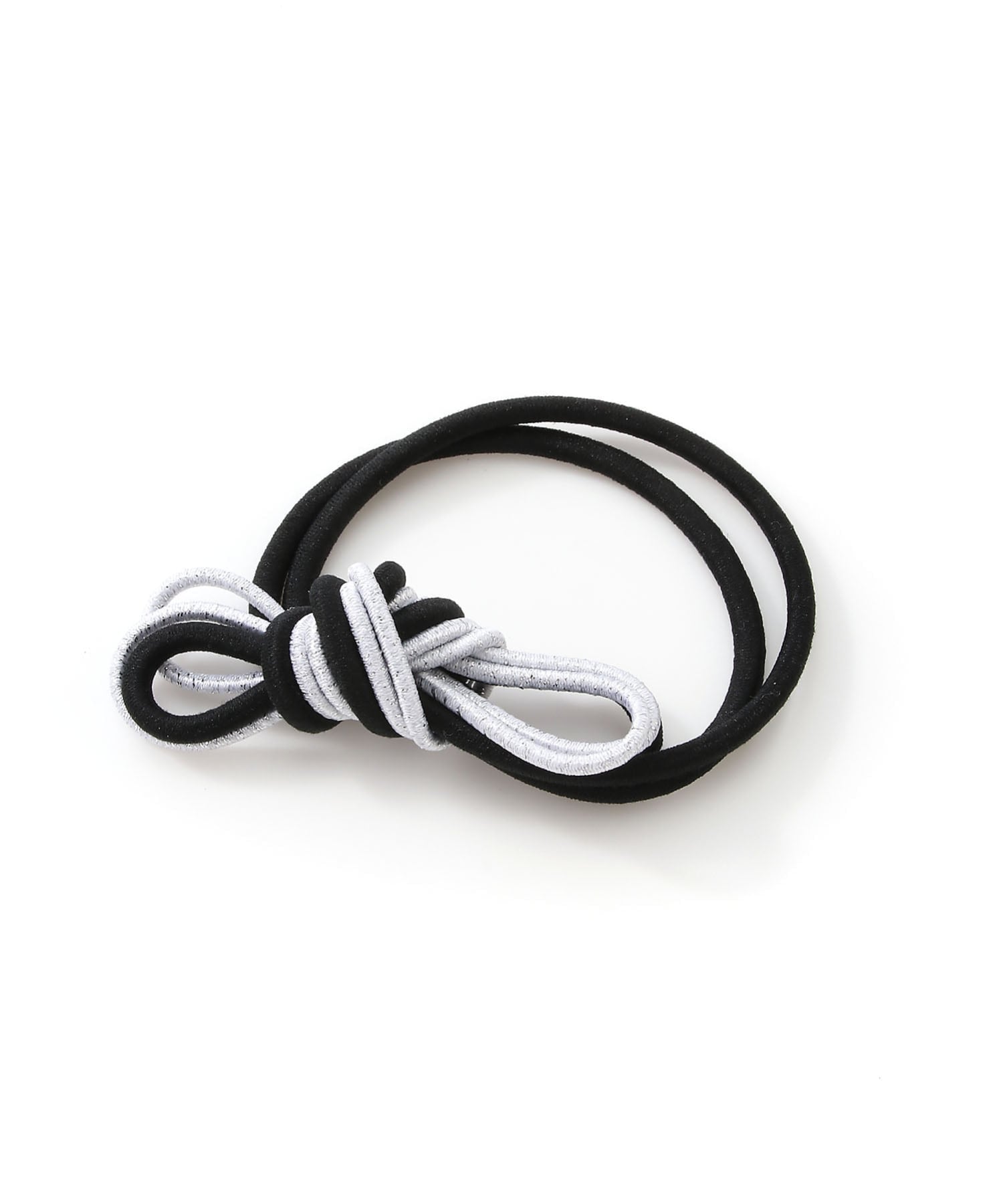 Набор из трех резинок для волос /Pearl Scrunchie x Ribbon Hair Research Set Three Four Time, black — фото 4