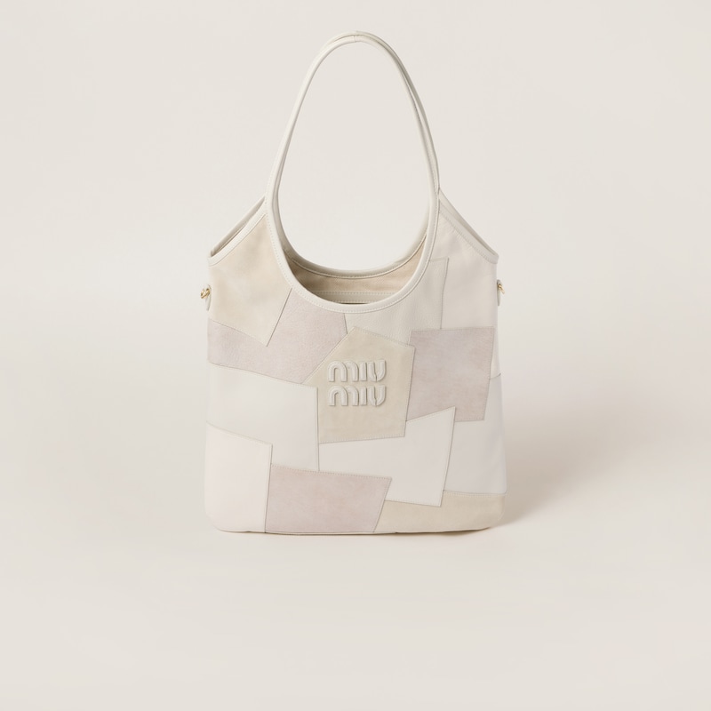 

Сумка из кожи плюща в стиле пэчворк Miu Miu, белый