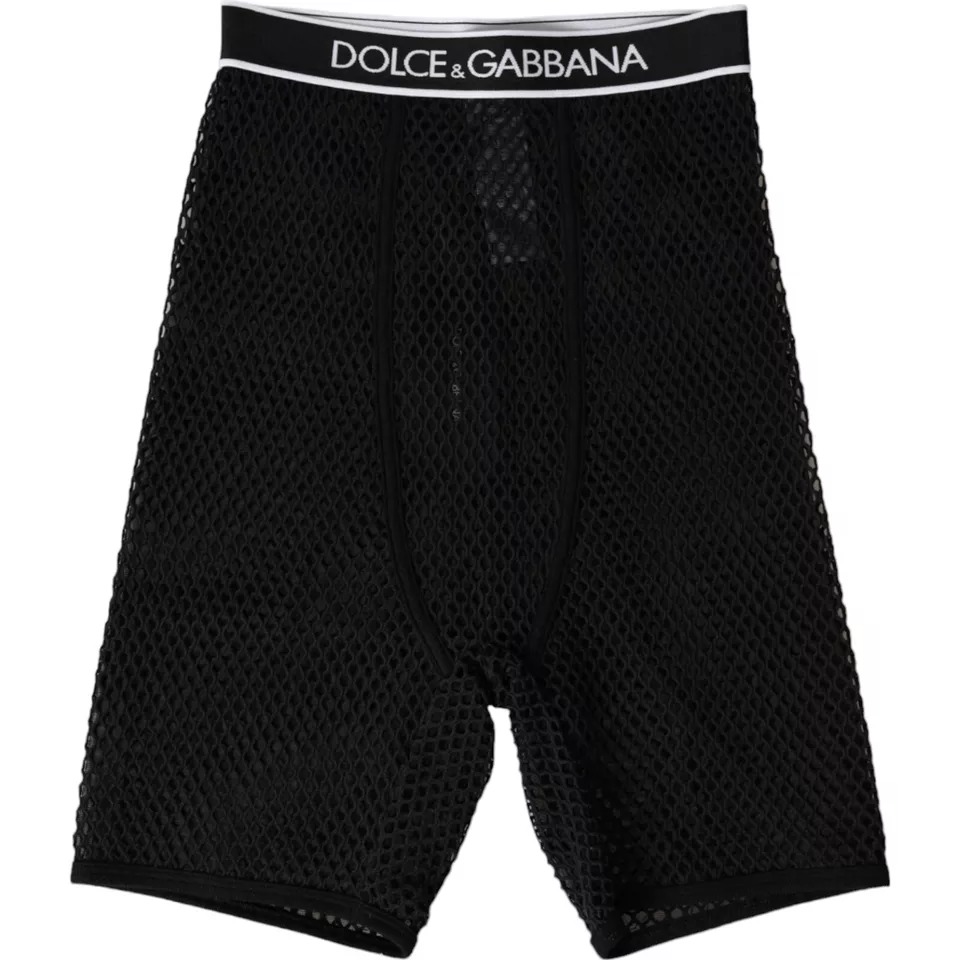 

Черное хлопковое эластичное женское нижнее белье для велоспорта Dolce & Gabbana