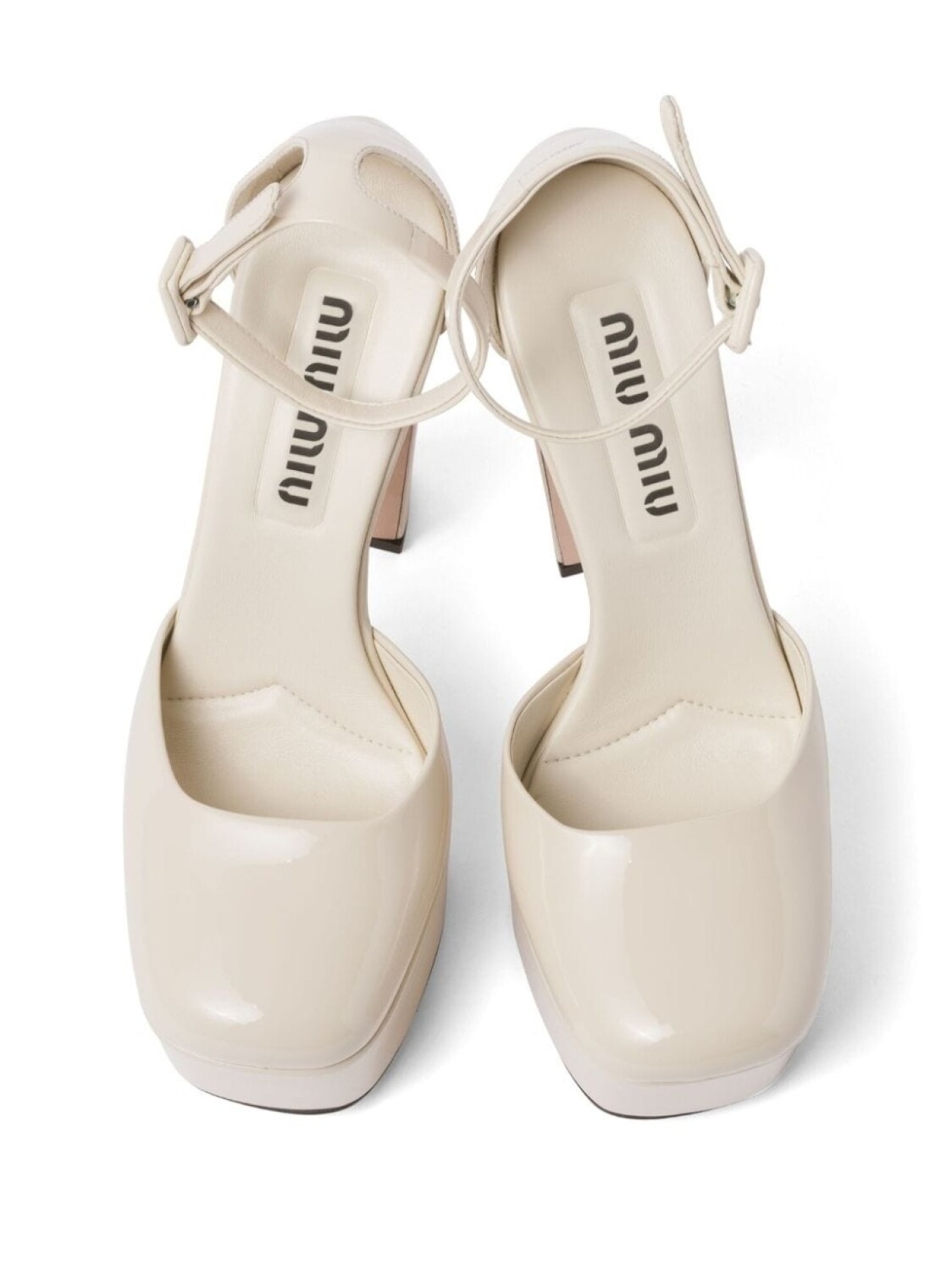 

Miu Miu лакированные туфли на платформе, белый