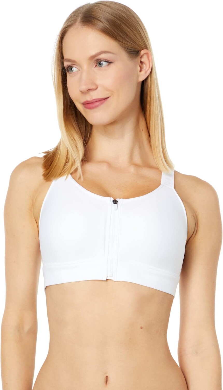 

Бюстгальтер Under Armour Infinity High Bra Zip, цвет White/Halo Gray