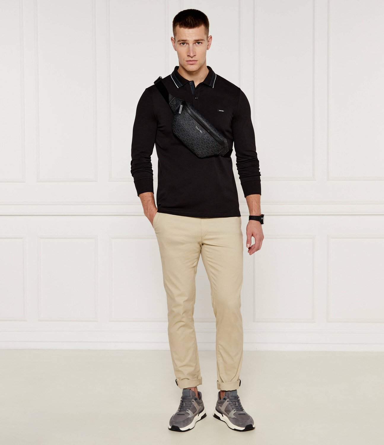 Поло Calvin Klein Regular Fit, черный — фото 2