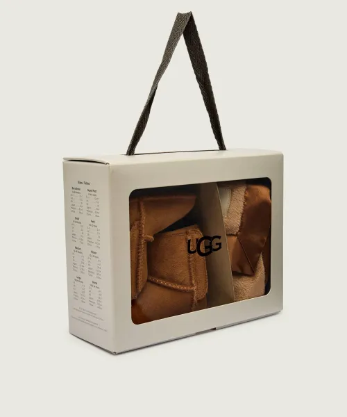

Милые кожаные туфли для первых шагов Ugg, бежевый