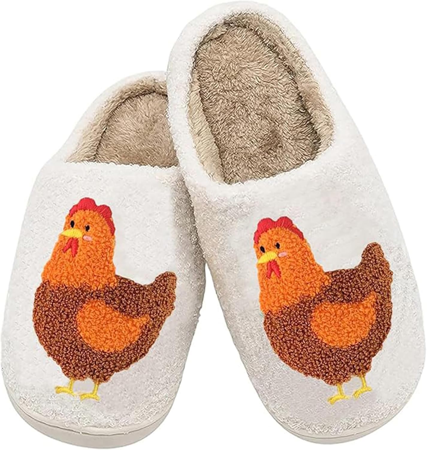 

Тапочки с шляпой ковбоя для женщин и мужчин, с улыбающимся лицом, плюшевые, удобные, в ретро-стиле, теплые и пушистые домашние тапочки Wang Damai, Chicken