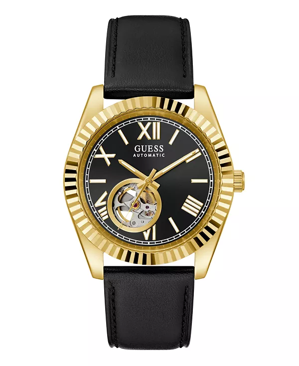 

Мужские автоматические часы черного золота, 42 мм Guess, black