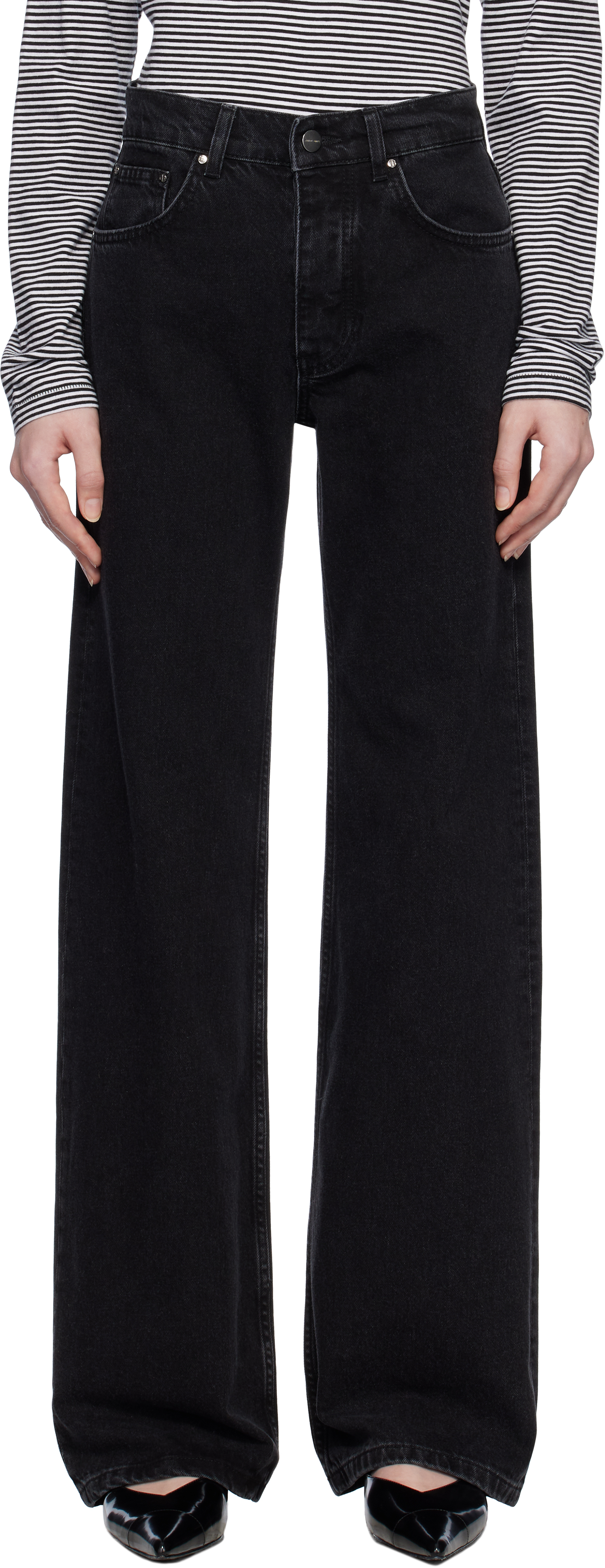 

Черные джинсы Хью ANINE BING, Vintage black