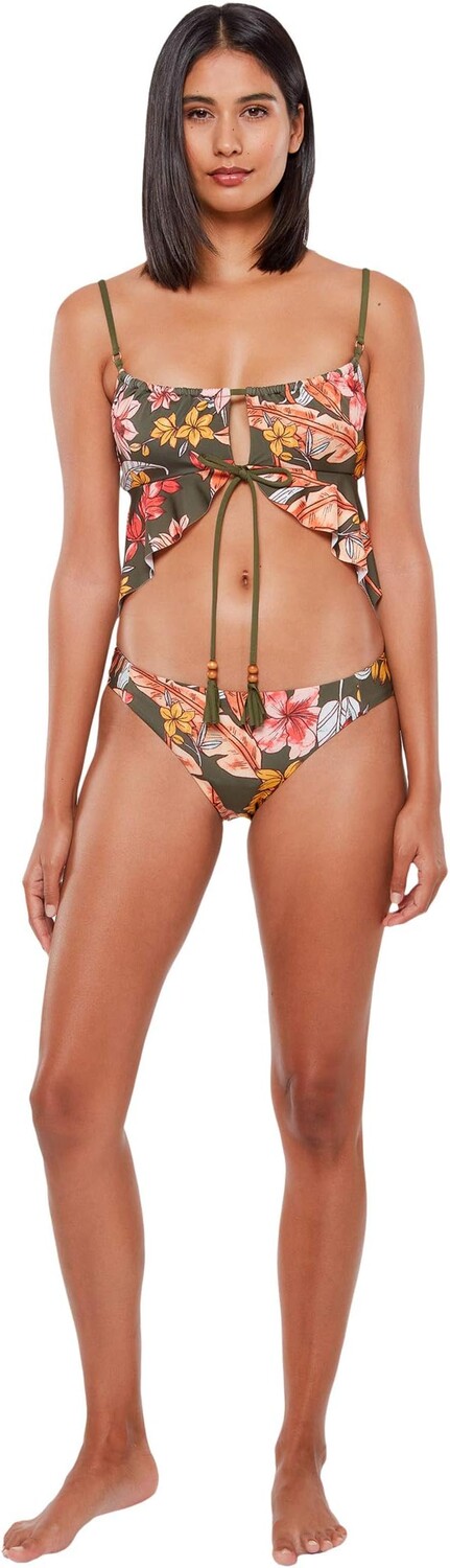

Купальный топ Sanctuary Organic Botanic Hankey Cut Bralette Top, цвет Fatigue Green
