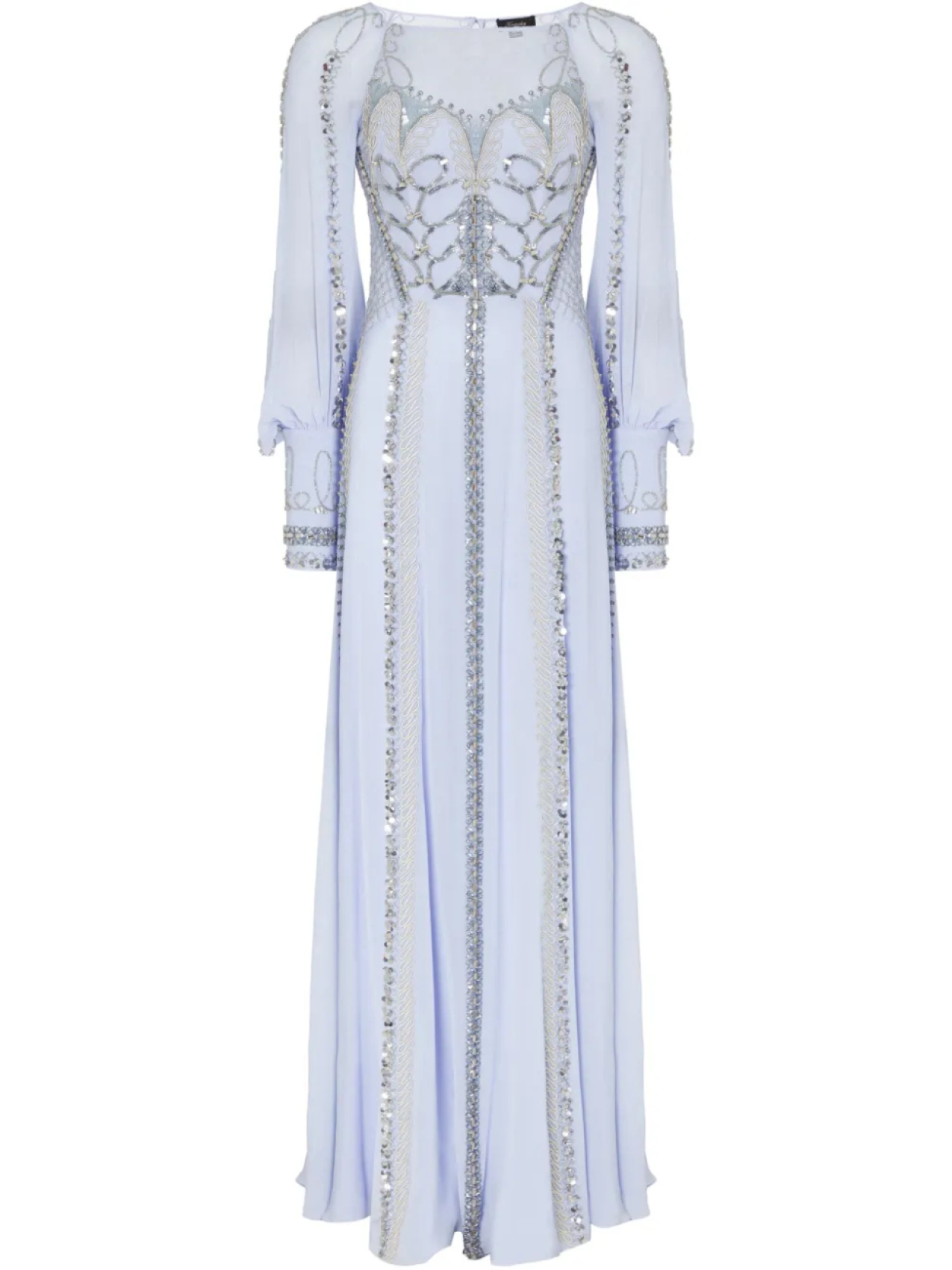 

Платье макси с длинными рукавами Temperley London, синий