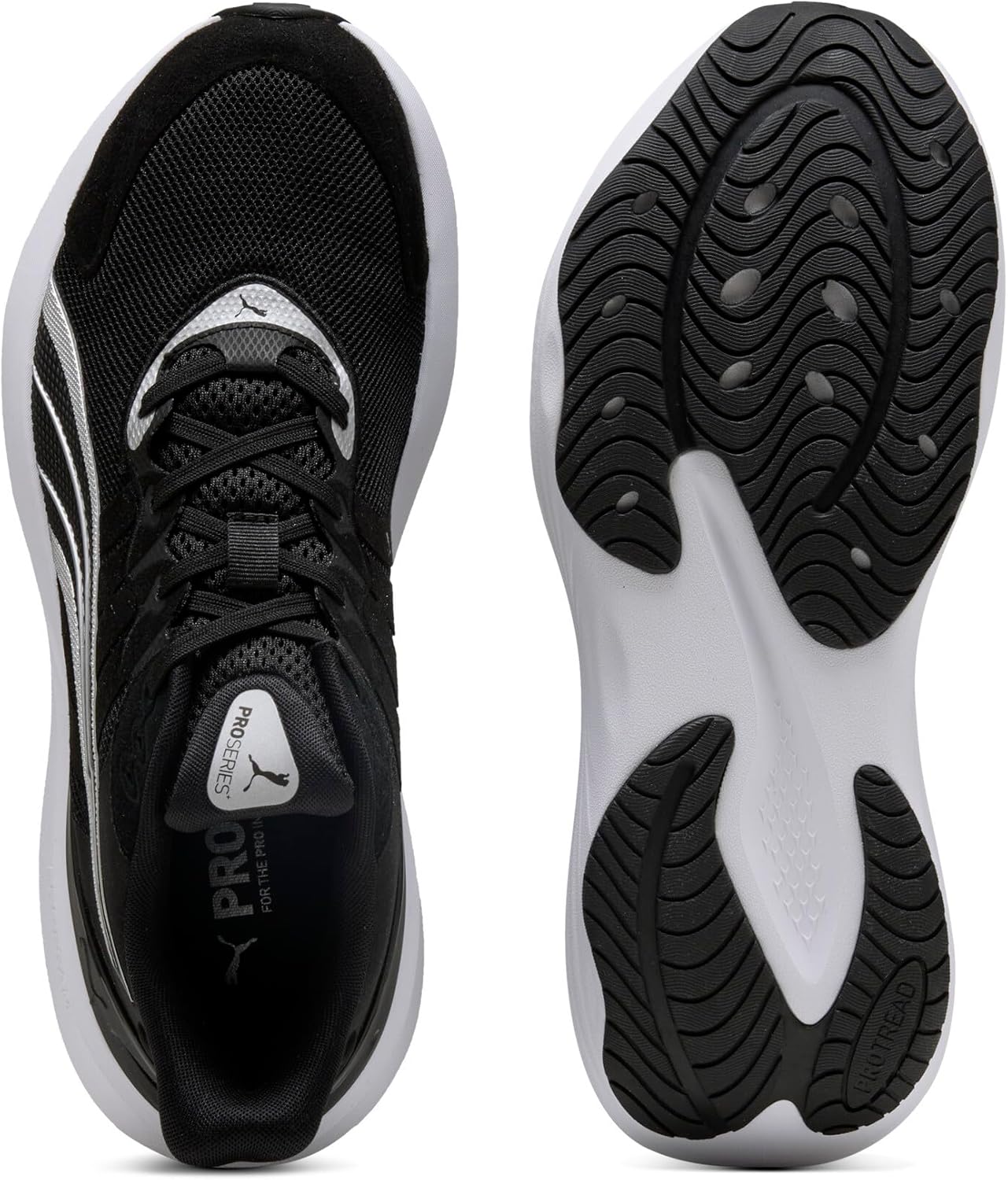 Мужские беговые кроссовки Puma Pulse Pro, черно-бело-серебристый — фото 2