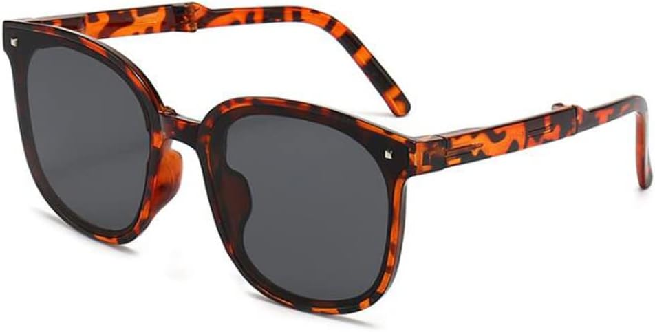 

Складные солнцезащитные очки для мужчин и женщин, квадратная оправа большого размера, модель Bananas a Mi Ding Glasses, портативные солнцезащитные очки star shop, Leopard Frame Black Gray Flakes