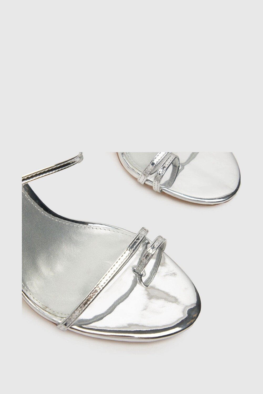 Туфли на каблуке с завязками Silver Mary Jane Stasia Schuh, серебряный — фото 3