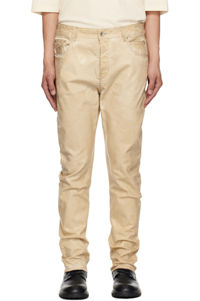 

Бежевые джинсы Hollywood Detroit Cut Rick Owens DRKSHDW