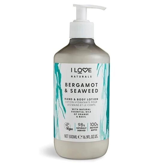 

Лосьон для рук и тела I Love Naturals, бальзам для тела и рук, бергамот и морские водоросли, 500 мл